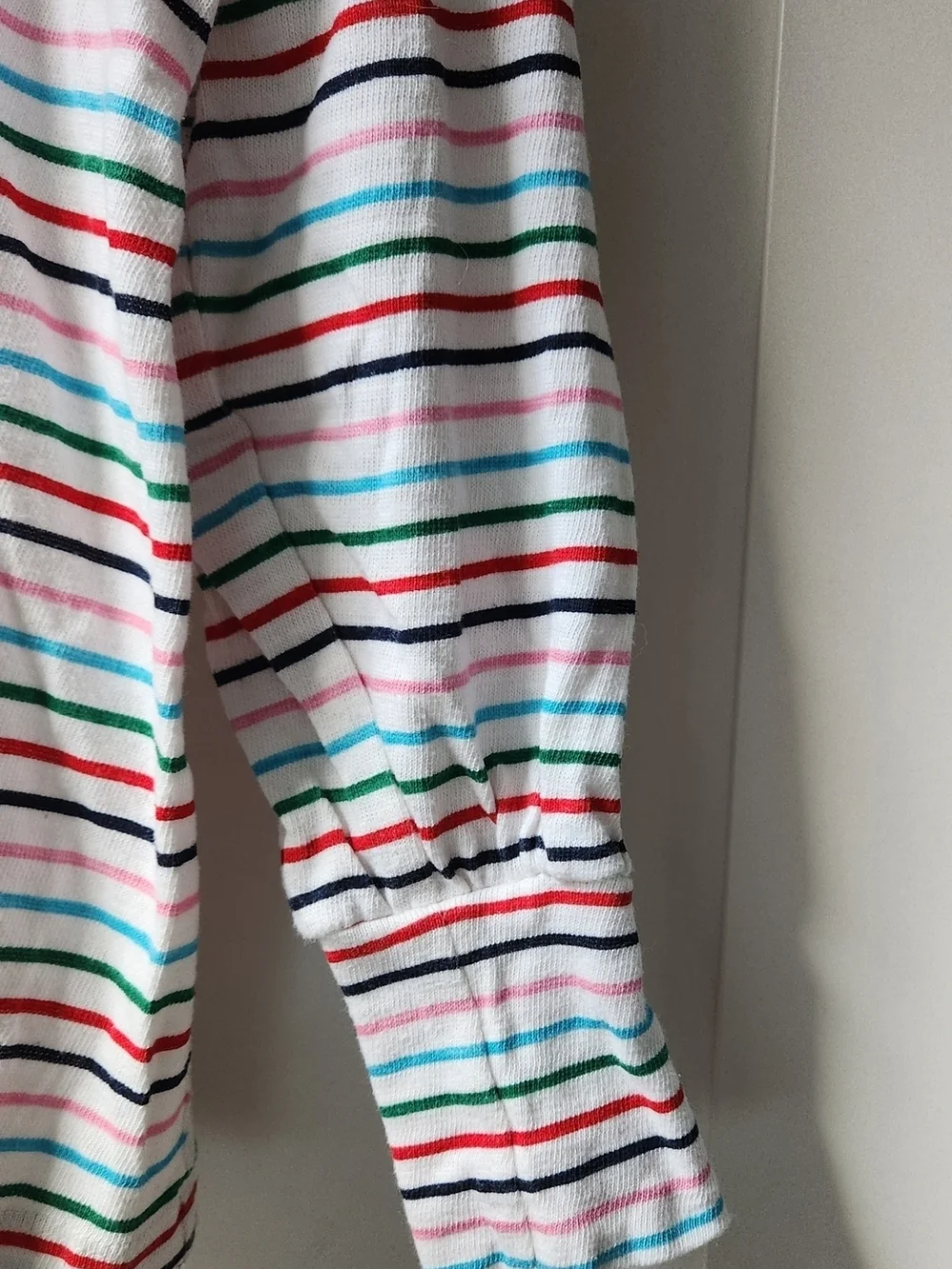 LOFT Long Sleeve Rainbow Striped Tee - - Picture 3 of 4